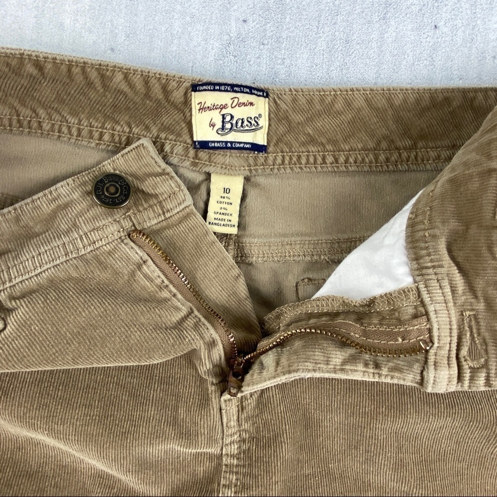 Heritage Denim by Bass Skirt Size 10 Brown Corduroy A-line Above the Knee Length - Picture 4 of 8